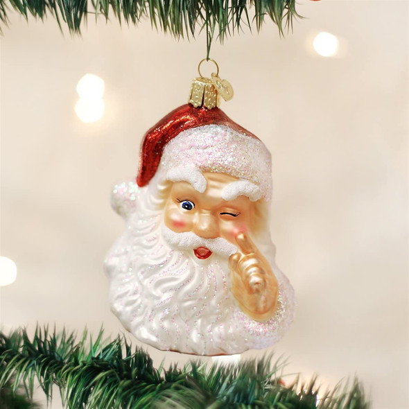Old World Christmas Glass Blown Night Before Christmas Santa Ornament