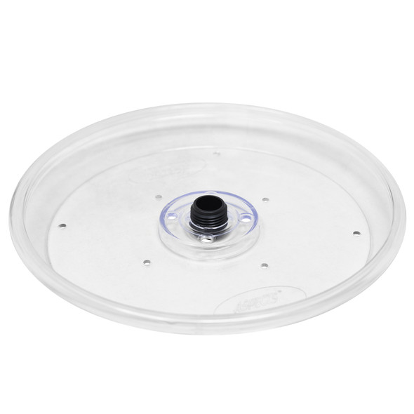 Aspects Round Plastic Seed Tray for Bird Feeders, Clear, 8.5in Diameter
