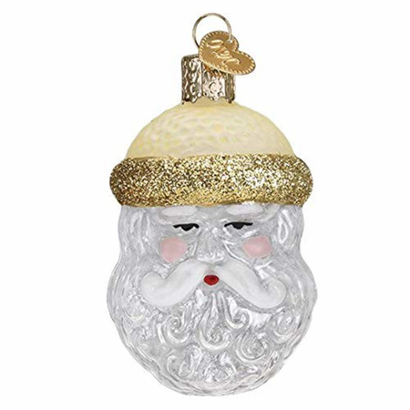 Old World Christmas Glass Blown Ornament, Crystal Santa (With OWC Gift Box)