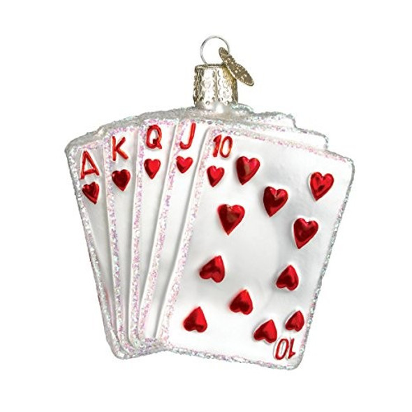 Old World Christmas Glass Blown Ornament, Royal Flush (With OWC Gift Box)
