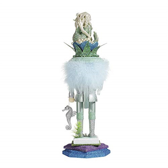 Kurt Adler Hollywood Mermaid King Nutcracker, 17.5"