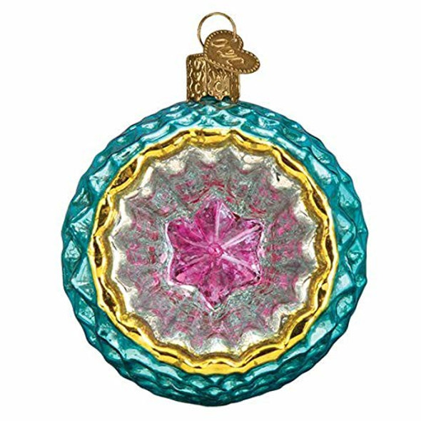 Old World Christmas Glass Blown Ornament, Faceted Sky Reflection (With OWC Gift Box)