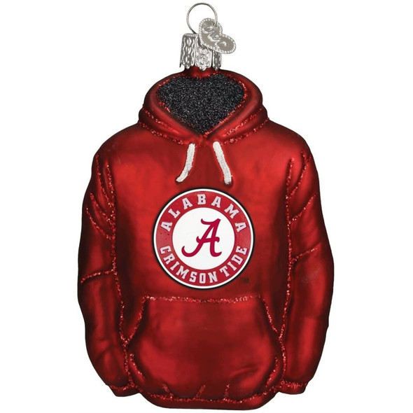 Old World Christmas 60100 Glass Blown Alabama Hoodie Ornament