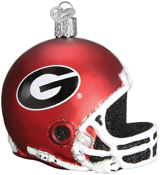 Old World Christmas 62317 Glass Blown Georgia Helmet Ornament