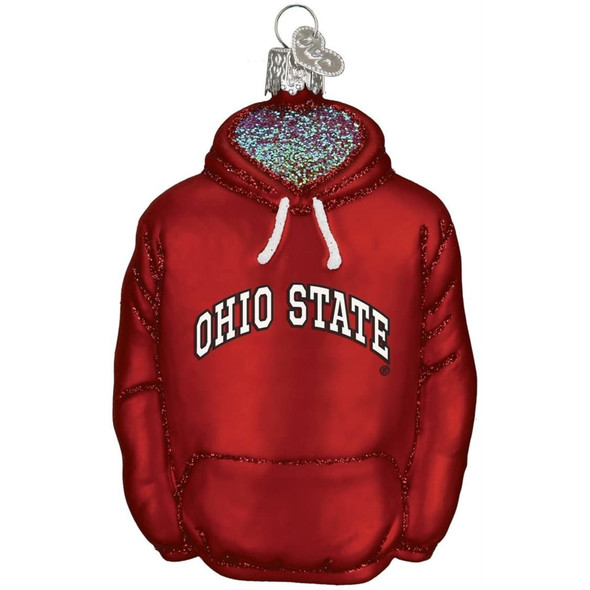 Old World Christmas Glass Blown Ornament for Christmas Tree, Ohio State Hoodie