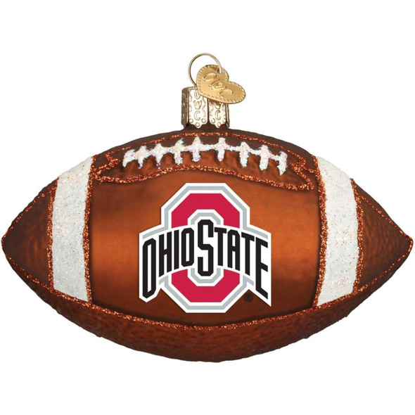 Old World Christmas Blown Glass Ornament for Christmas Tree, Ohio State Football