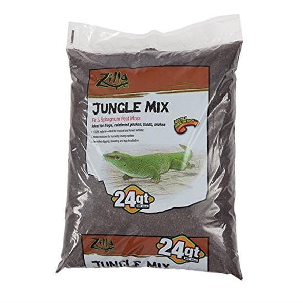Zilla Jungle Mix Reptile Bedding, Sphagnum moss/Fir shavings, 24qt