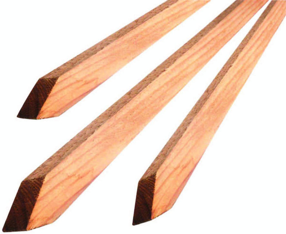 Bond Manufacturing Co 94006 4ft x 3/4in Packaged Hardwood Stakes, 0.75 x 0.75 x 4', Natural (6 Pack)