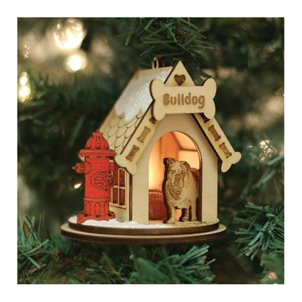 Ginger Cottages Bulldog Ornament, Multi