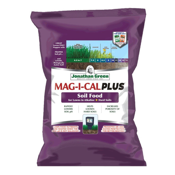 Jonathan Green MAG-I-CAL PLUS Soil Food for Lawns in Alkaline & Hard Soil, 15M (Covers up to 15,000 sq ft) Repaired Bag