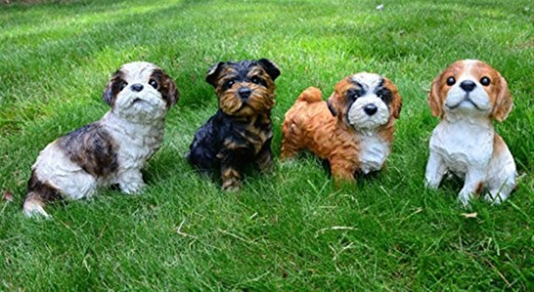 Michael Carr Designs Figurine for Gardens, Patios and Lawns, Cavalier King Charles Spaniel Puppy