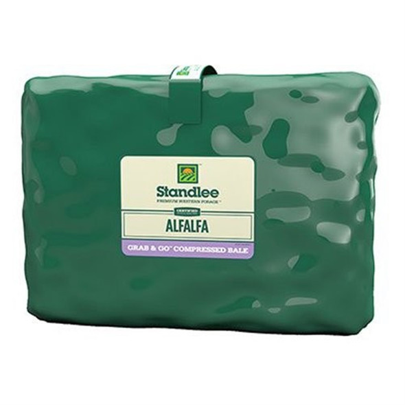 Standlee Premium Western Forage, Alfalfa Grab & Go Compressed Bale, 50lb Standlee Premium Western Forage, Alfalfa Grab & Go Compressed Bale, 50lb