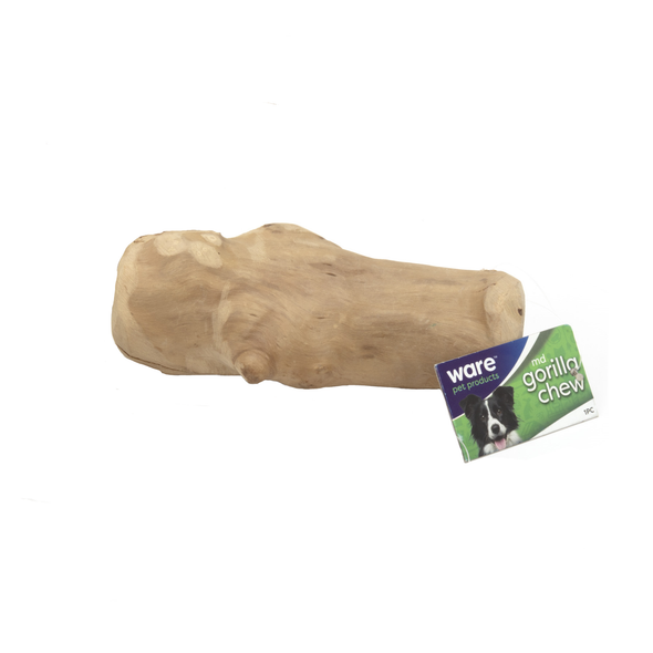Ware Gorilla Chew Natural Wooden Toy for Dogs, Medium