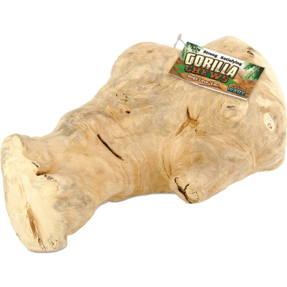 Ware Gorilla Chew Natural Wooden Toy for Dogs, Large