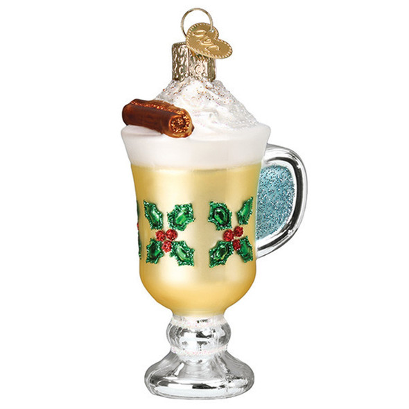 Old World Christmas Blown Glass Ornament for Christmas Tree, Eggnog