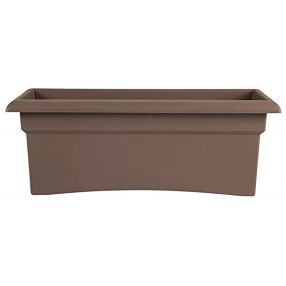 Bloem Veranda Deck Box Planter, Chocolate , 26"