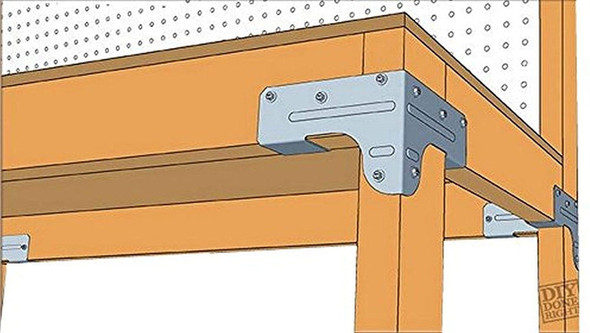 Simpson Strong-Tie Workbench & Shelving Kit – DIY Heavy-Duty Steel Brackets with Screws & Plans