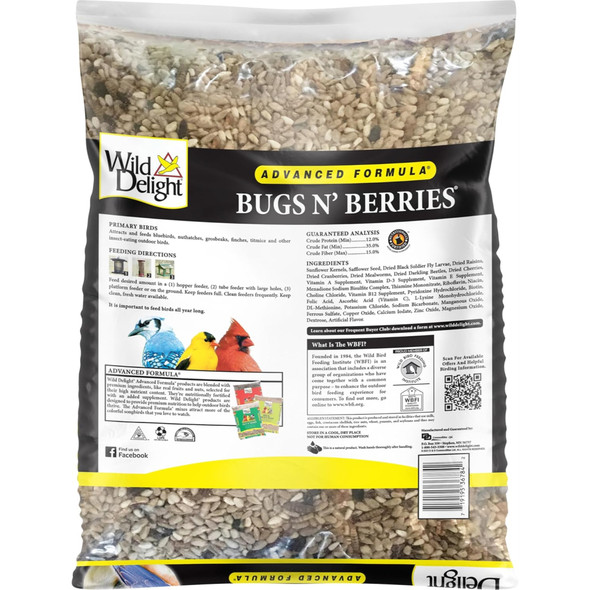 Wild Delight Advanced Formula Bugs N' Berries Wild Bird Food, 4.5lbs