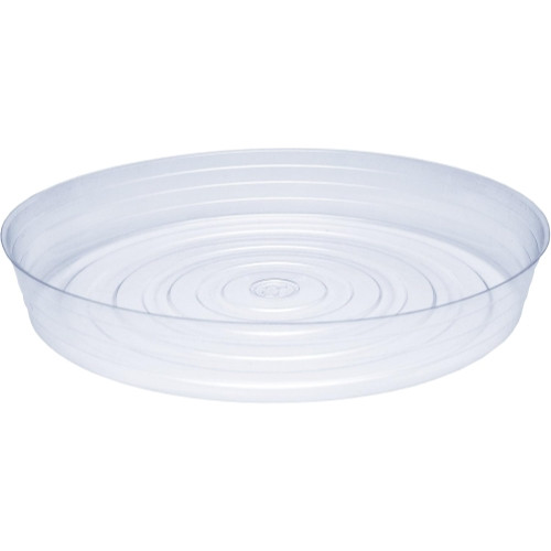 Curtis Wagner Plastics Vinyl Plant Saucer — Air-Flow Bottom Design, Clear — 21”