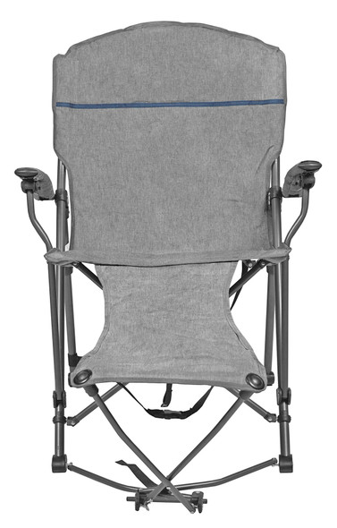 Zenithen Limited Gray Folding Hard Armed Chair w/ Foot Rest