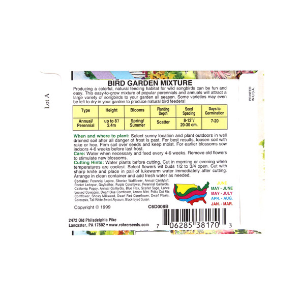 Rohrer Seeds Bird Garden Mixture