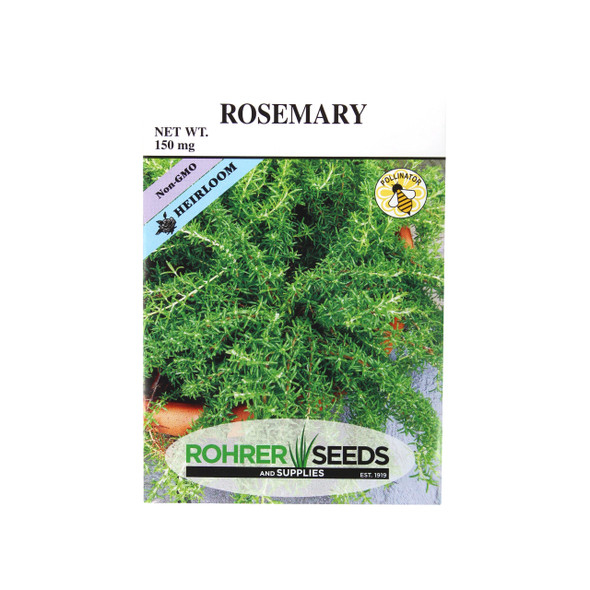 Rohrer Seeds Non-GMO Heirloom Rosemary, 150mg, Approx 70 Seeds/Packet