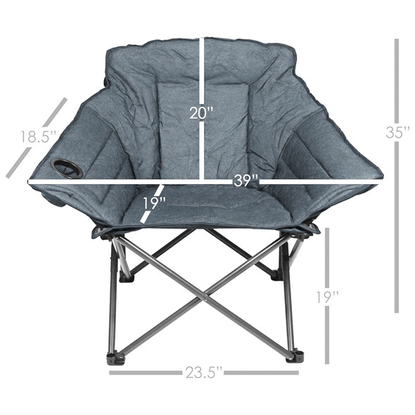 Zenithen Limited Alternative Club Portable Folding Outdoor Camping Chair, Gray