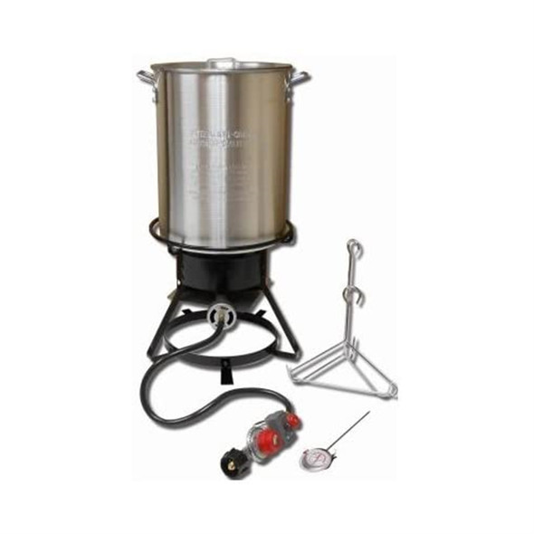 Metal Fusion Import King Kooker Aluminum Turkey Fryer, 29-Quart