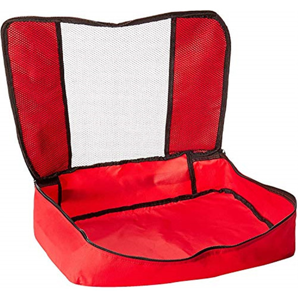 TravelWise Nylon Luggage Organization Packing Cubes, Red, 3 Sizes