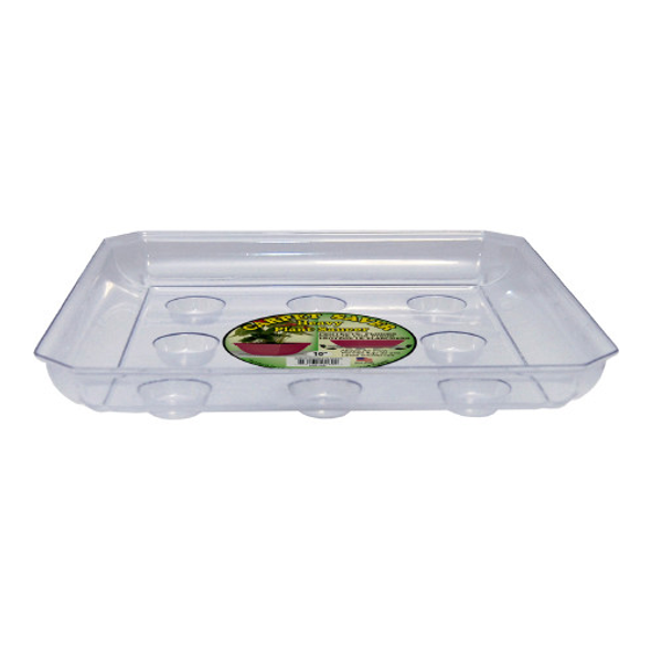 Curtis Wagner Clear Carpet Saver Heavy Duty Square Plant Saucer - 8