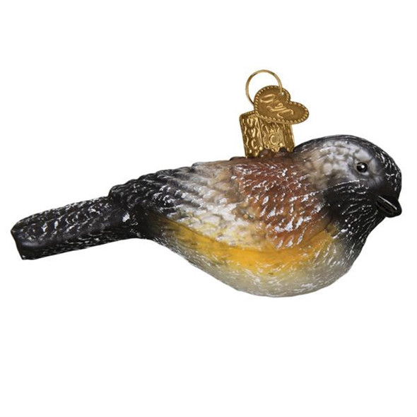 Old World Christmas Blown Glass Ornament for Christmas Tree, Vintage Chickadee
