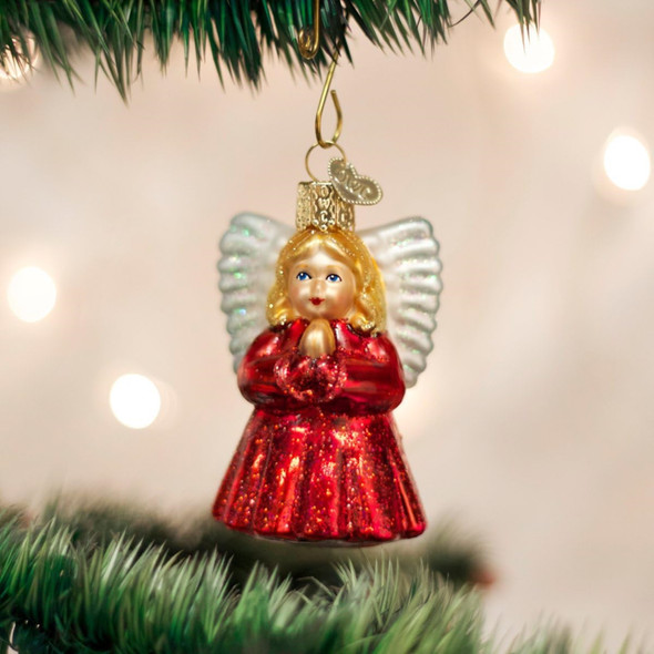 Old World Christmas Blown Glass Ornament for Christmas Tree, Baby Angel