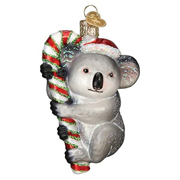 Old World Christmas Glass Blown Christmas Ornament, Christmas Koala (With OWC Gift Box)