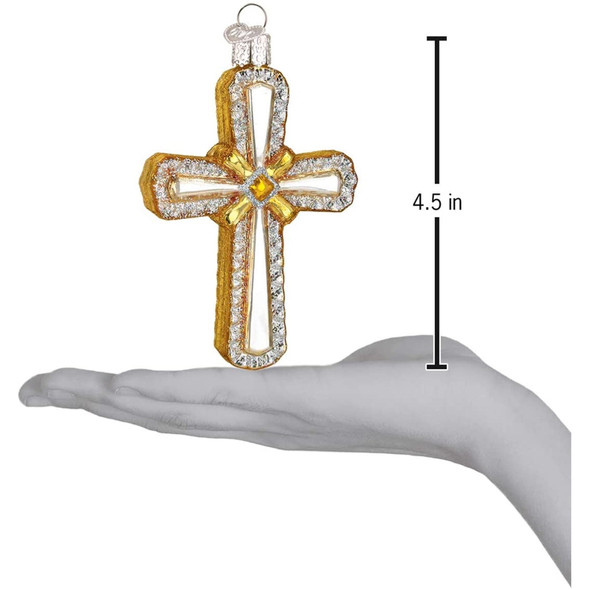 Old World Christmas Blown Glass Ornament for Christmas Tree, Holy Cross
