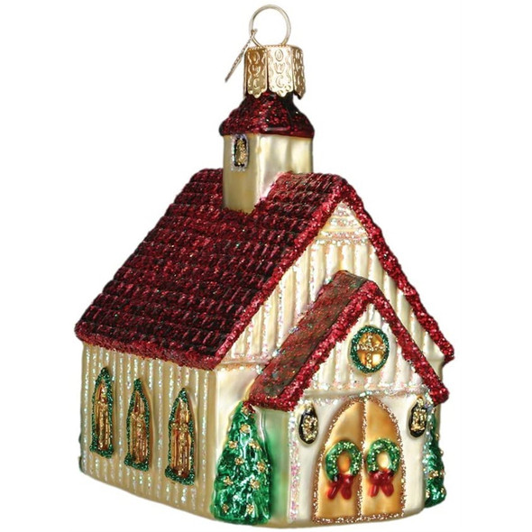 Old World Christmas Glass Blown Ornament for Christmas Tree, Christmas Chapel