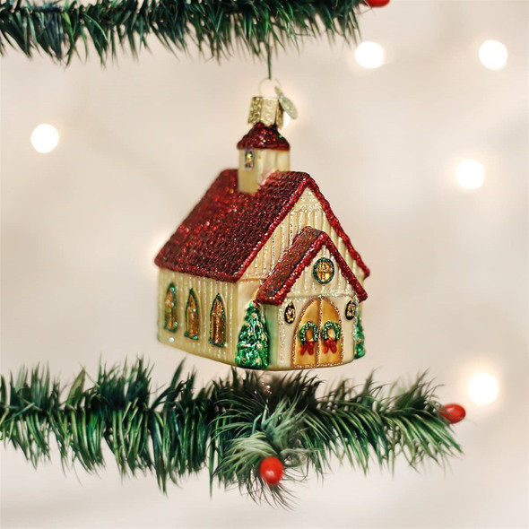 Old World Christmas Glass Blown Ornament for Christmas Tree, Christmas Chapel