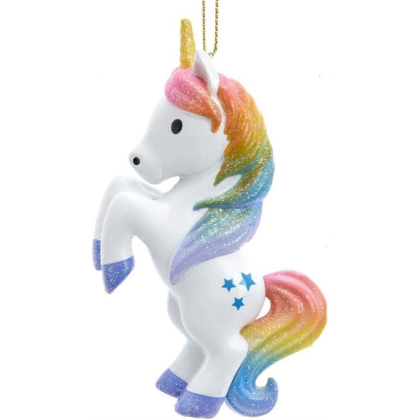 Kurt Adler Plastic Ornament for Christmas Tree, Unicorn Kurt Adler Plastic Ornament for Christmas Tree, Unicorn