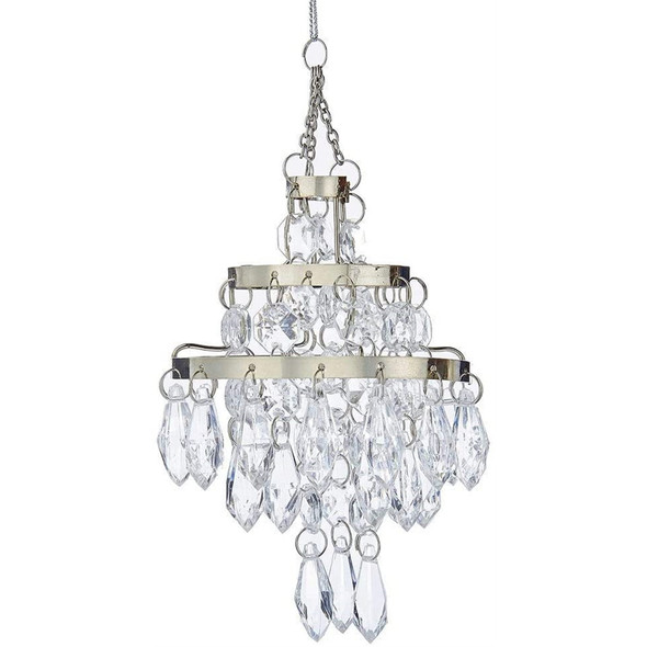 Kurt Adler Clear Bead Chandelier Christmas Tree Ornament, 6"