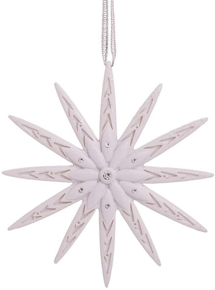 Kurt Adler Modern Snowflake Ornament w/ Swarovski Elements, 4"