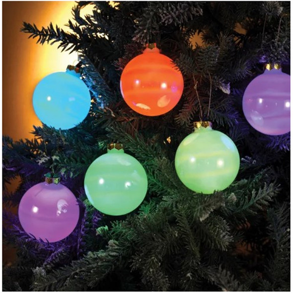 Kurt Adler Indoor Continuous Color-Changing Glass Ball LED String Light Set, 6 Lights, Multicolored, 12.5ft Kurt Adler Indoor Continuous Color-Changing Glass Ball LED String Light Set, 6 Lights, Multicolored, 12.5ft