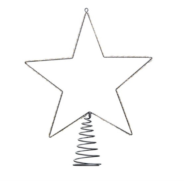 Kurt Adler Metal Wire Lighted LED Star Treetop, 17.5in