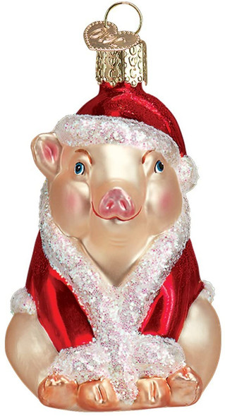 Old World Glass Blown Ornament (#12130) Christmas Ham, 3.25"
