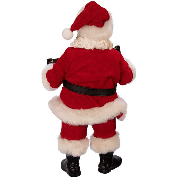 Kurt Adler Fabric Hershey Bar Santa Christmas Figurine, 10in