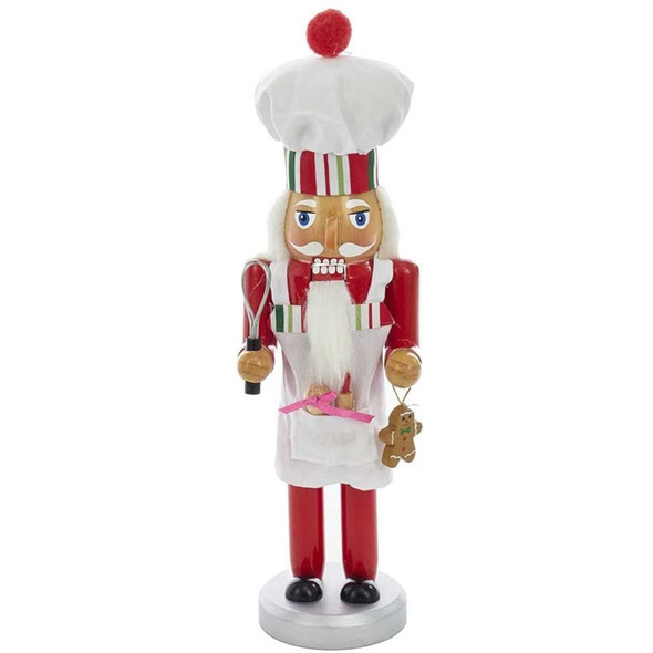 Kurt Adler Chef With Gingerbread Nutcracker, 10"