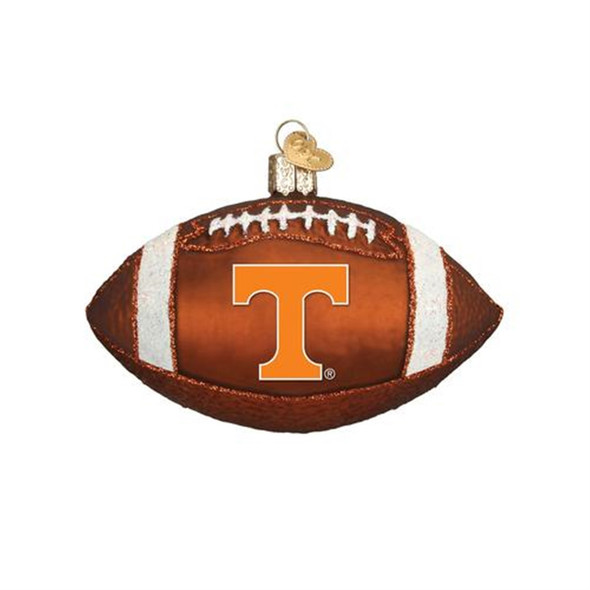 Old World Christmas Glass Blown Christmas Ornament, Tennessee Football (With OWC Gift Box)
