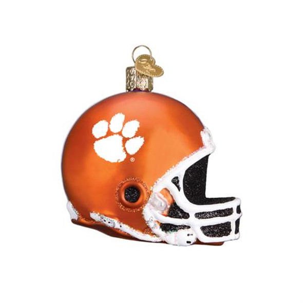 Old World Christmas Glass Blown Ornament, Clemson Helmet, 3" (With OWC Gift Box)