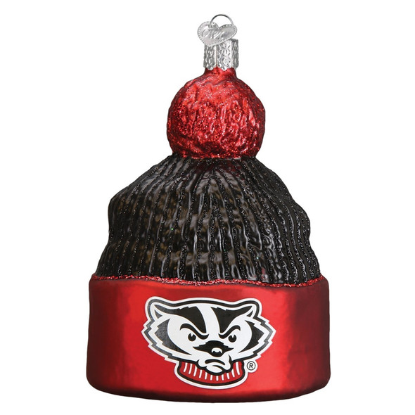 Old World Christmas Blown Glass Ornament for Christmas Tree, Wisconsin Beanie