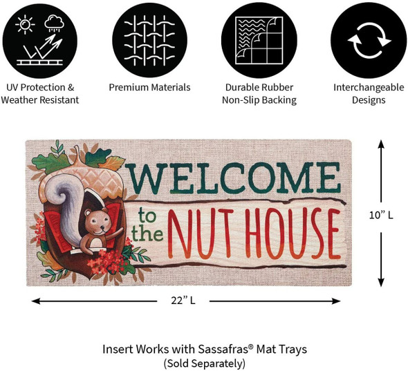 Evergreen Flag "Welcome to the Nut House" Switch Mat for Doorways