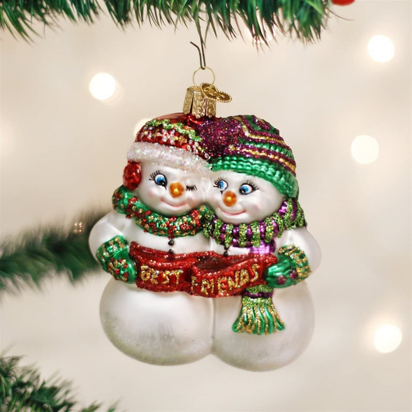 Old World Christmas Glass Blown Ornament for Christmas Tree, Best Friends