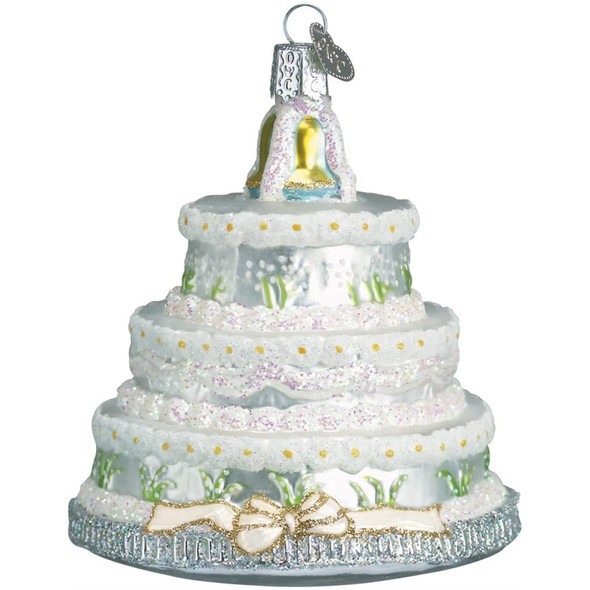 Old World Christmas Glass Blown Ornament for Christmas Tree, Wedding Cake